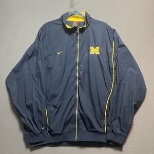 Vintage Nike Michigan Wolverines XL Swoosh  Windbreaker Jacket full zip